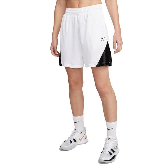 Nike Women Dri-FIT ISoFly Loose Fit Basketball Shorts Size XS White Black - Picture 1 of 5